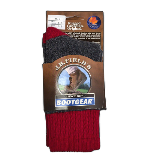 Bootgear Work Socks Red/Grey Medium J.B. Field's