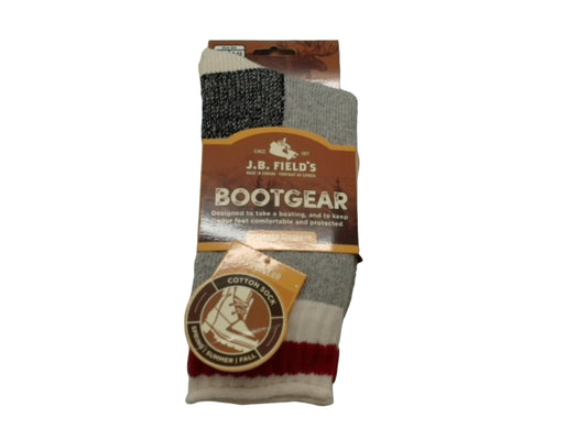 Bootgear Work Socks Grey/Red Large J.B. Field's