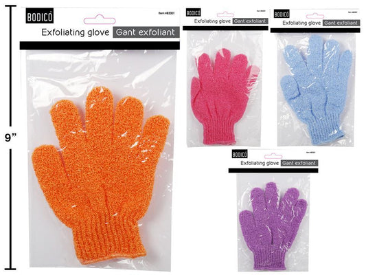 Exfoliating Glove 7 inch 4 colours Bodico