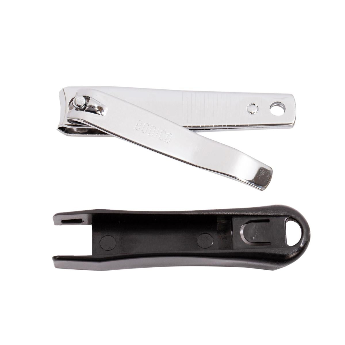 Toe Nail Clipper w/ Catcher, 82mm, 2col: blk&wht Bodico - Additional View