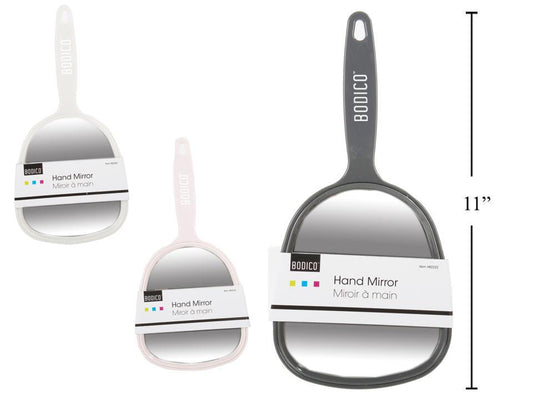 Hand Mirror, 3 Assorted Pink/grey/white
