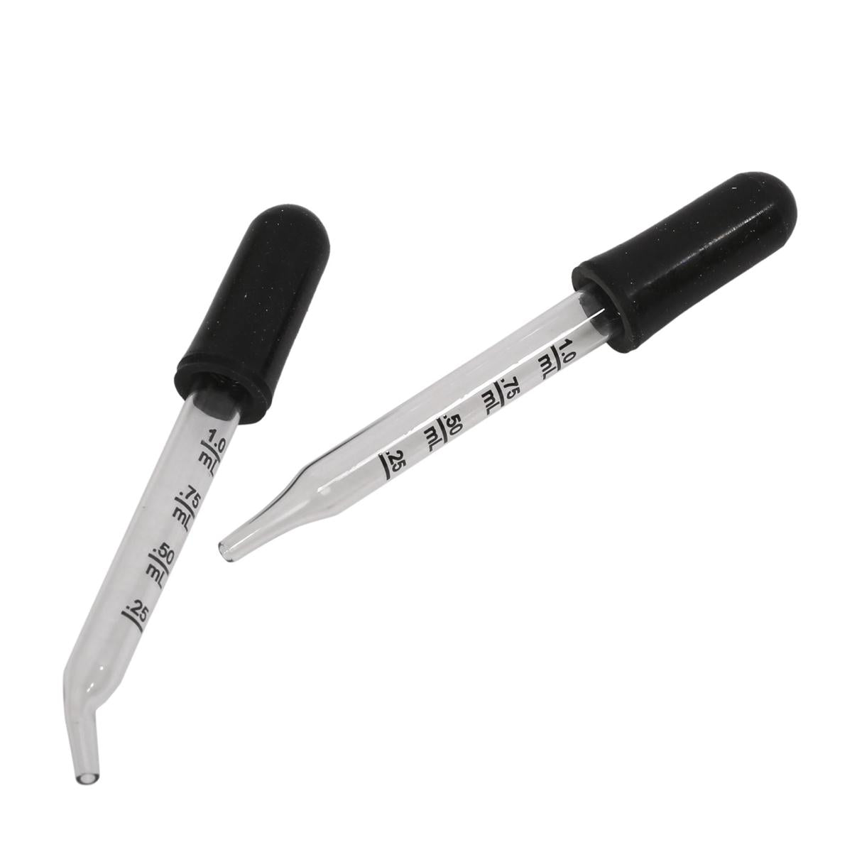 Glass medicine droppers 2 pack 1 ml each - Additional View