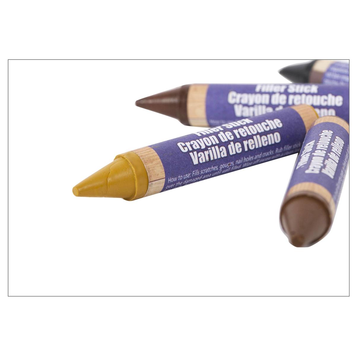 Furniture repair wood filler sticks 5 pc 5 colours - Additional View