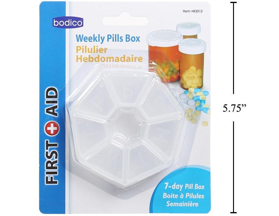 Weekly Pills Box Round Bodico