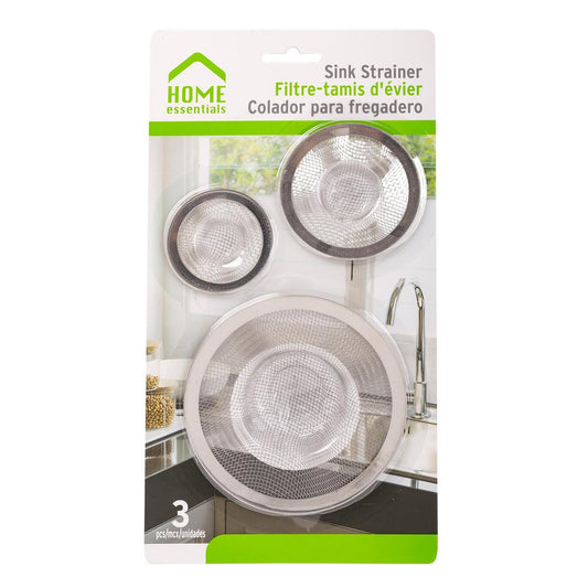 Sink Strainers 3-pc Steel Mesh