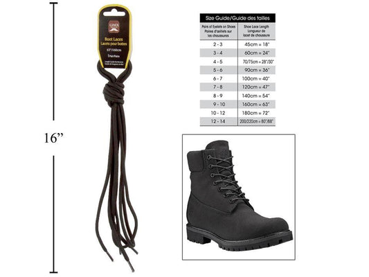 Boot Laces 63" Black Gino's