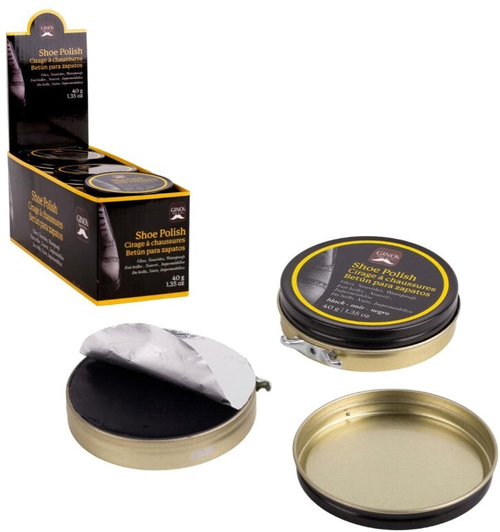 Shoe Polish Wax Black 40g Gino's