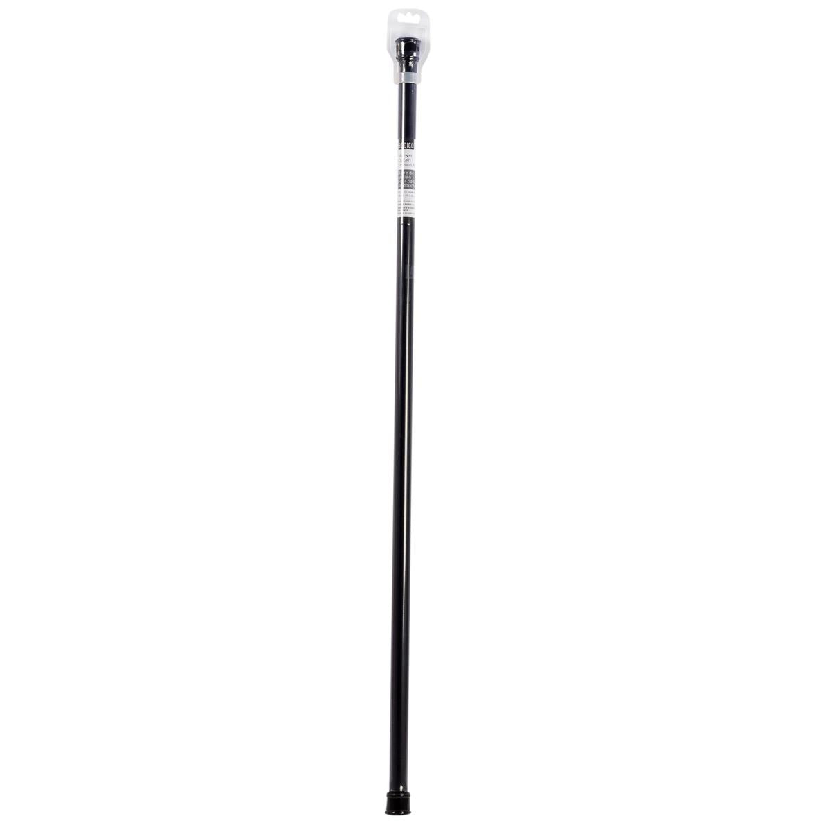 Curtain Rod Matte Black 42-72", 22/25 dia, hanger Bodico