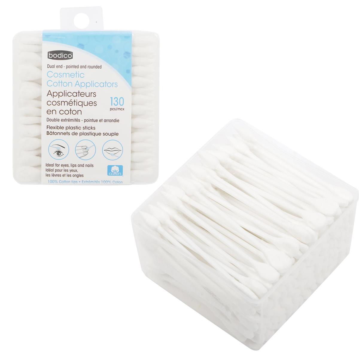 Coton-tige cosmétique 130 unités double extrémité Bodico