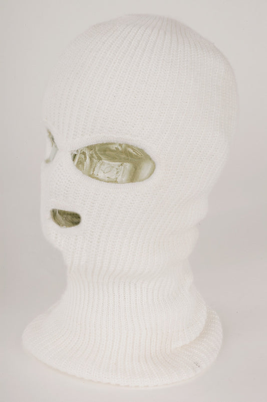 Balaclava 3 Hole - White
