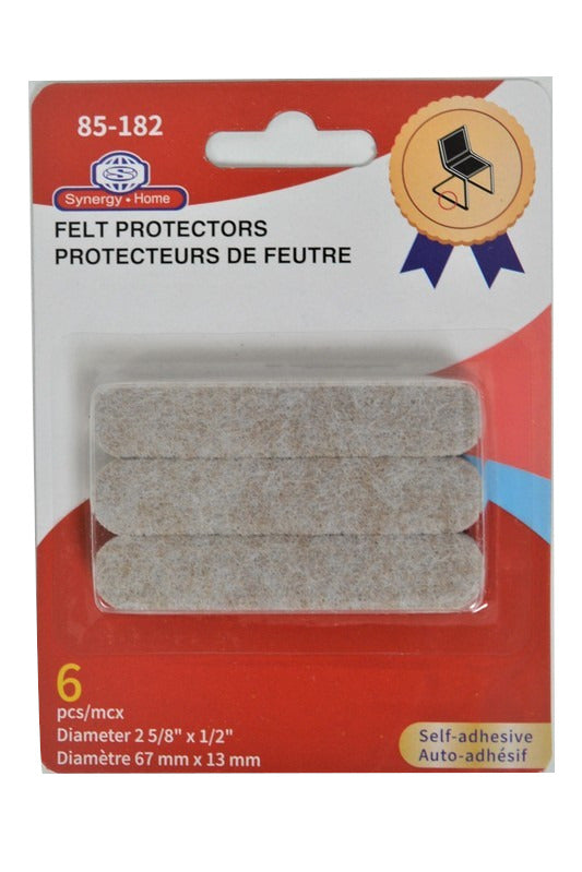 Felt Protectors 6pcs 2-5/8x 1/2 Inch Self-adhesive