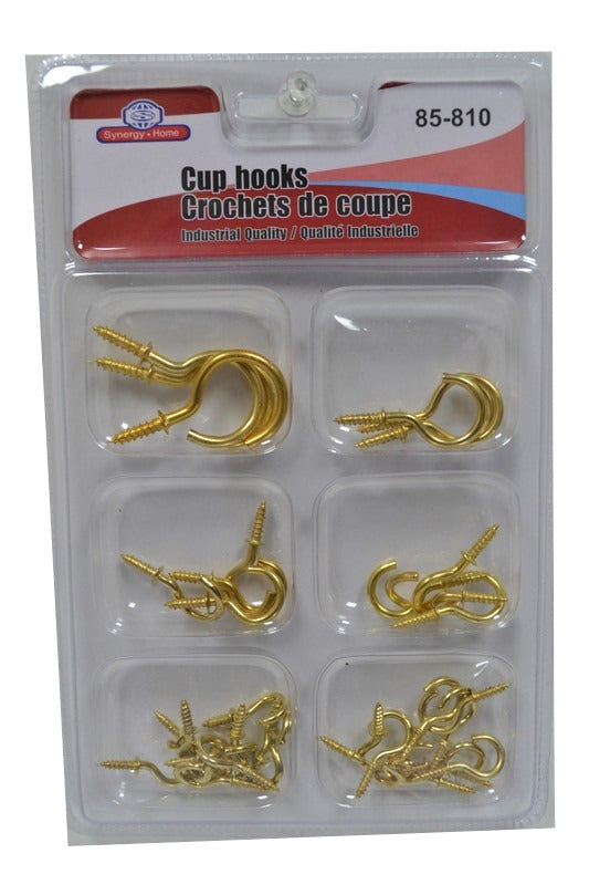 Cup Hooks Gold Assorted