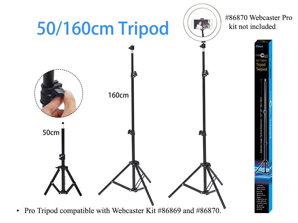 Tripod Webcaster PRO 160 Extends to 1.6 Meter tripod iFocus