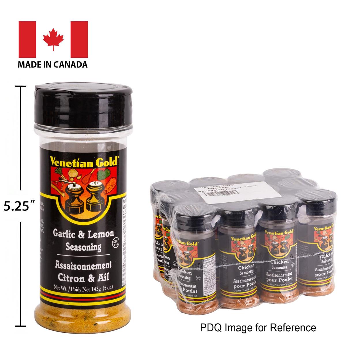 Garlic Lemon Seasoning 143g V. Gold  - each sold individually
