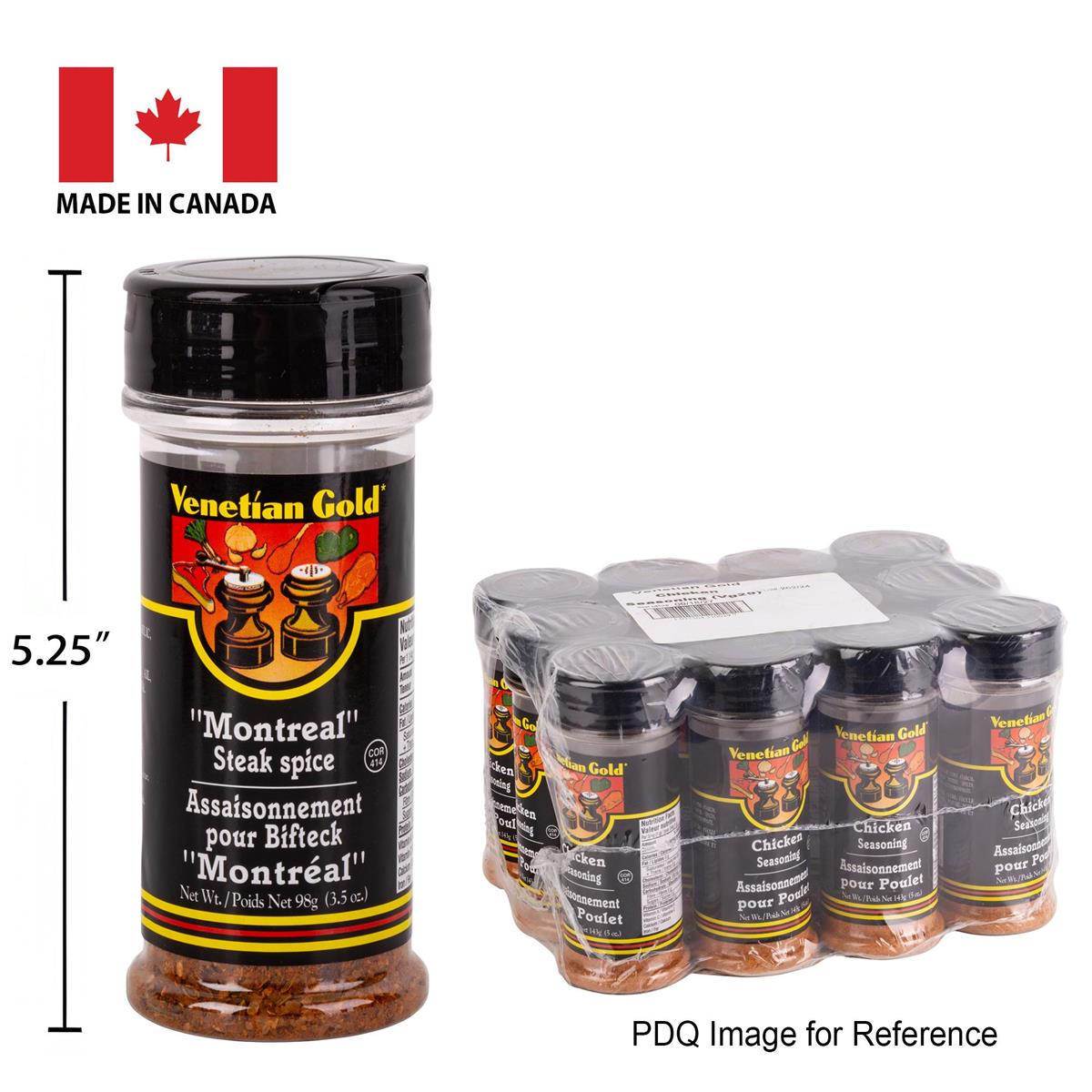 Épices à steak de Montréal 98g. V. Gold - vendues à l'unité