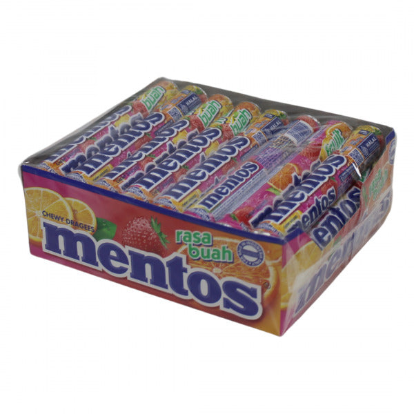 Mentos Roll 24pk X 37g Fruit - Each Sold Individually