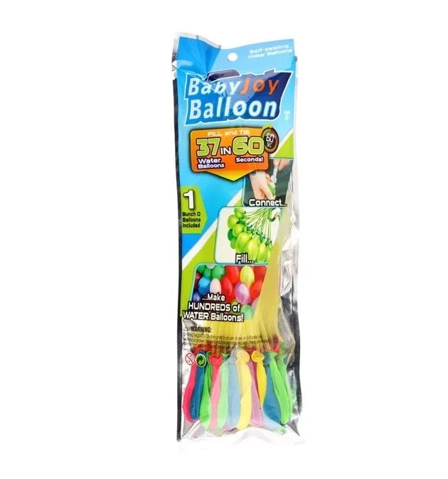 Water Balloons Rapid Fill 37Pk Happy Baby Balloons (ENDCAP)