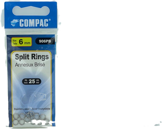 Split rings, 6mm, 12 pcs
