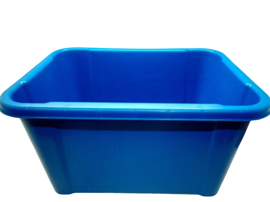 Blue Plastic Bin 21" x 15" x 12" Heavy Duty (Seconds)