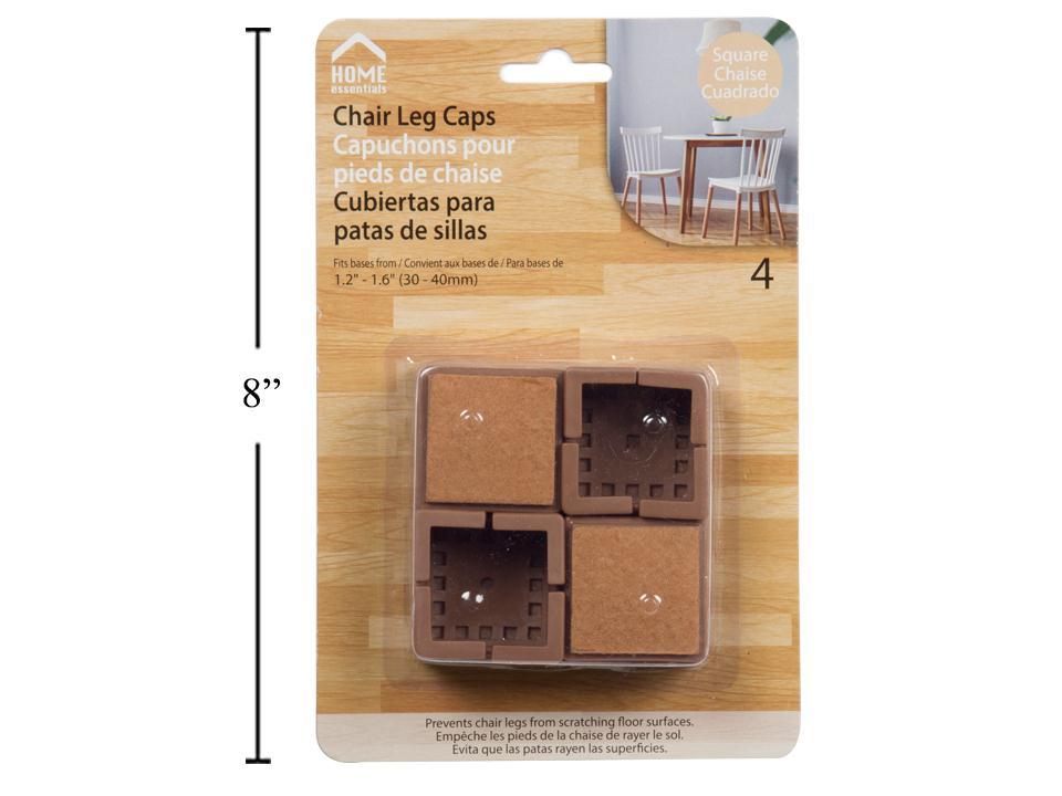 Square Chair Leg Cap 4-pc 31-41mm. Home Essentials