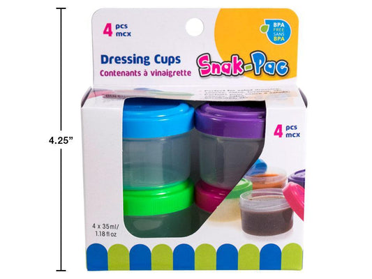 Dressing Cups Set 4-pc 35ml (1.18oz) Snak-Pac