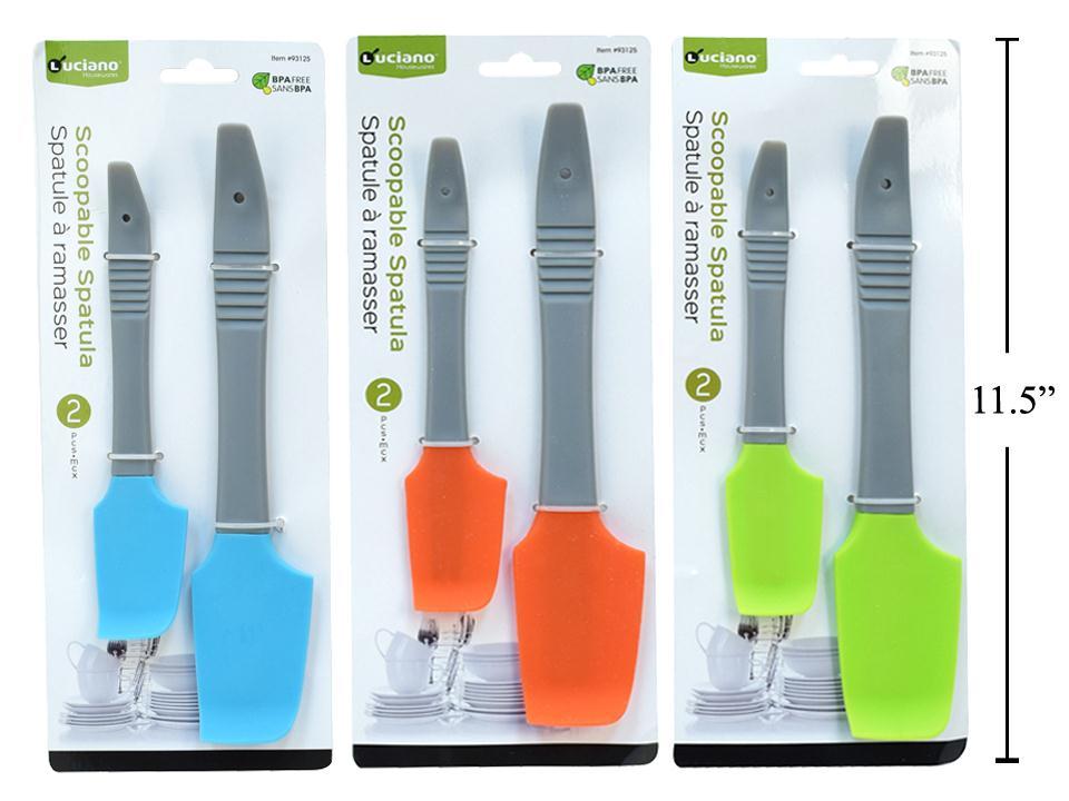 Silicone Spatula 2-Pc. 3 Colours Luciano