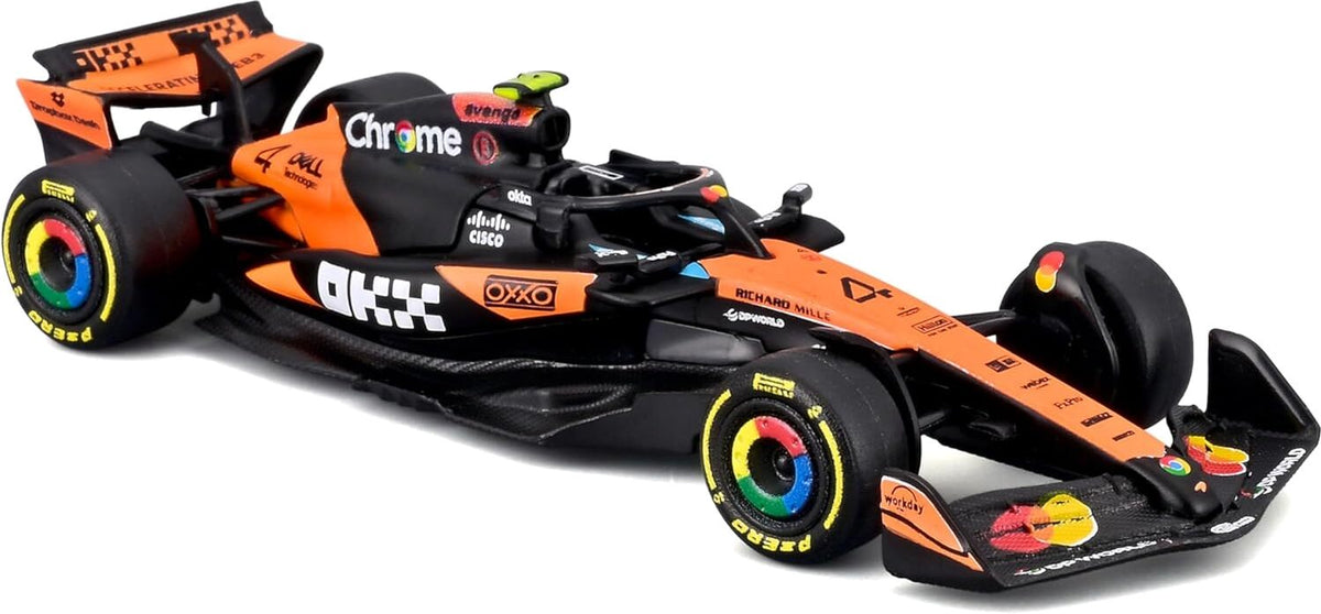 Die Cast Car Formula 1 Team McLaren MCL39 Oscar Piastri Size 1:64 Burago - Additional View