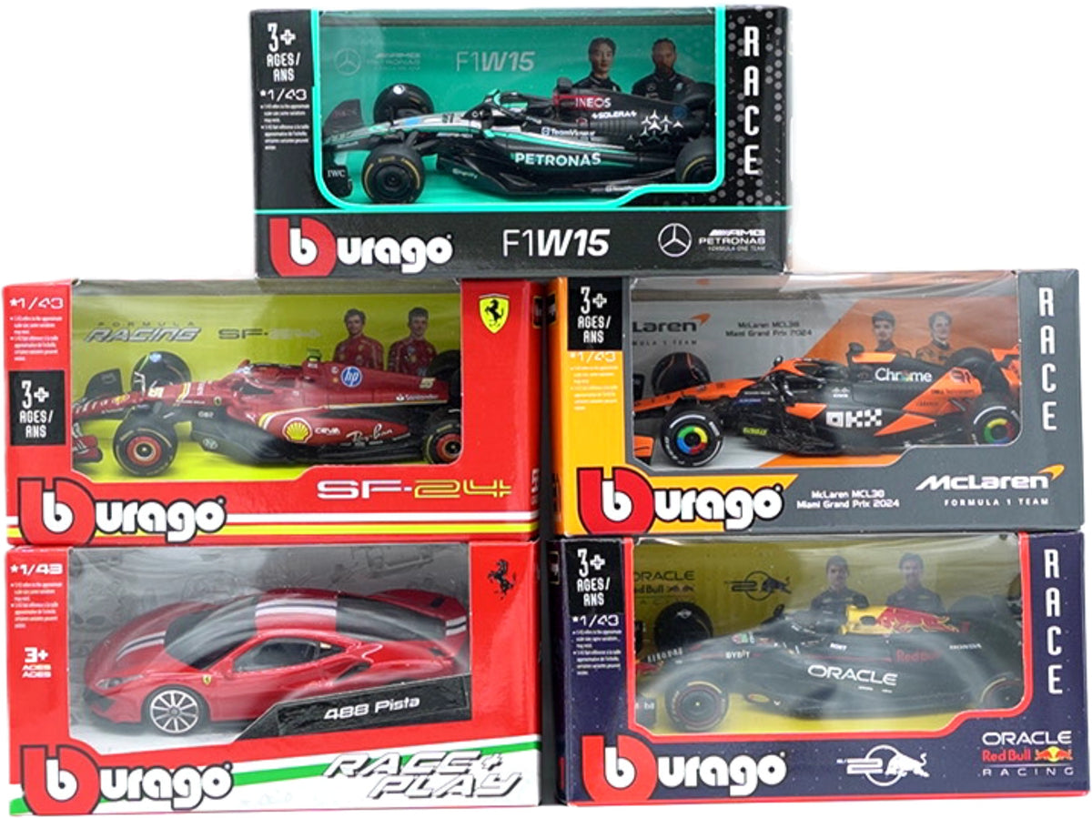 Die Cast Car 5" Size 1/43 Assorted Burago