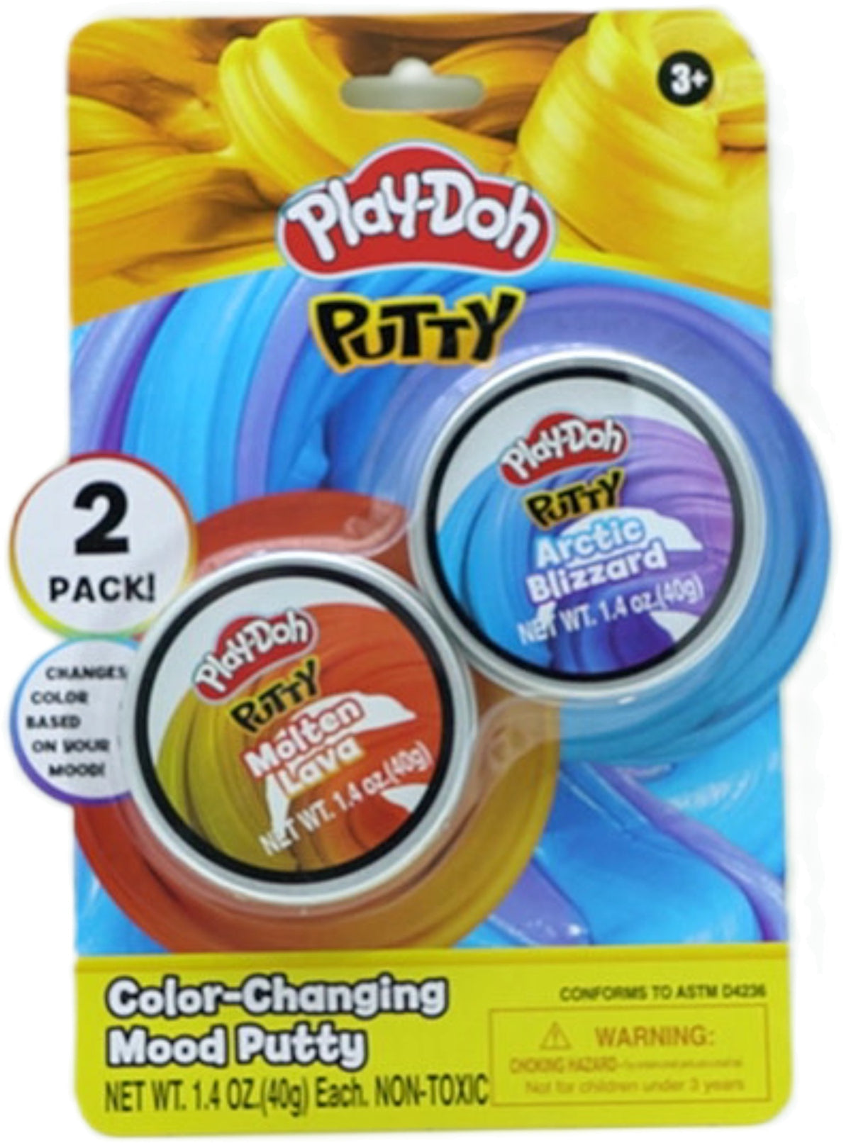 Play-doh Color Changing Mood Putty 2pk. Assorted Colours  40g.