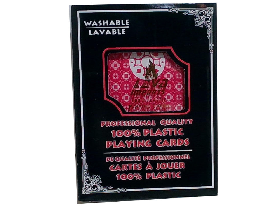 Cartes à jouer Rouges 100% plastique Qualité professionnelle Lava Imports