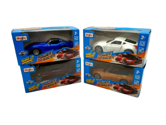 Power Racer Die Cast Pullback Car Series B Assorted