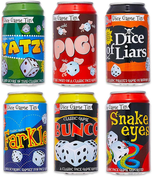 Dice Game Tin Can Assorted Games Bendon - Additional View