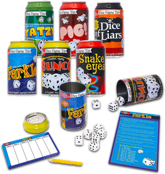 Dice Game Tin Can Assorted Games Bendon