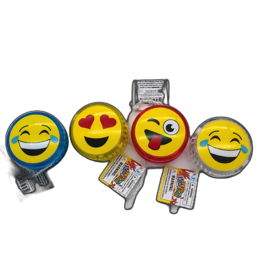 Emoji Yo-Yo w/Flashing Light Assorted Colours