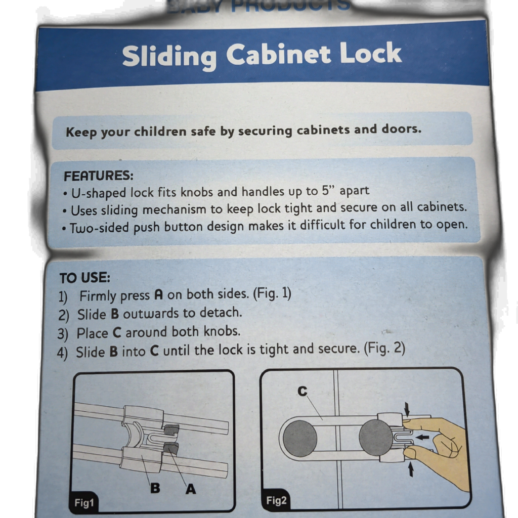 Sliding Cabinet Lock 4pk. Jool Baby Products