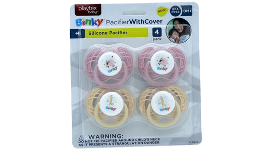 Silicone Pacifier w/Cover 4pk. Playtex Baby Binky