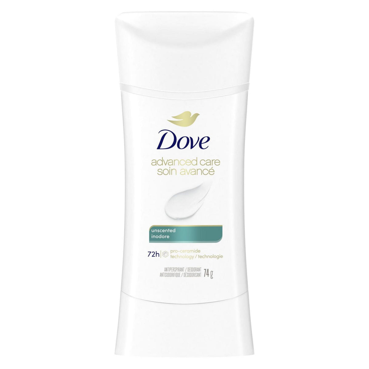 Dove Déodorant Sans Parfum 74g. Soin Avancé