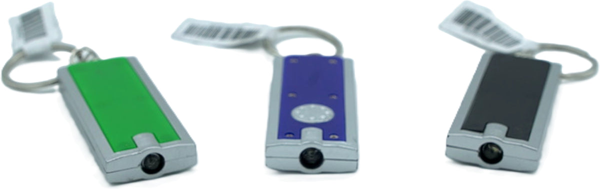 Keychain w/Illuminator Light Assorted Colours