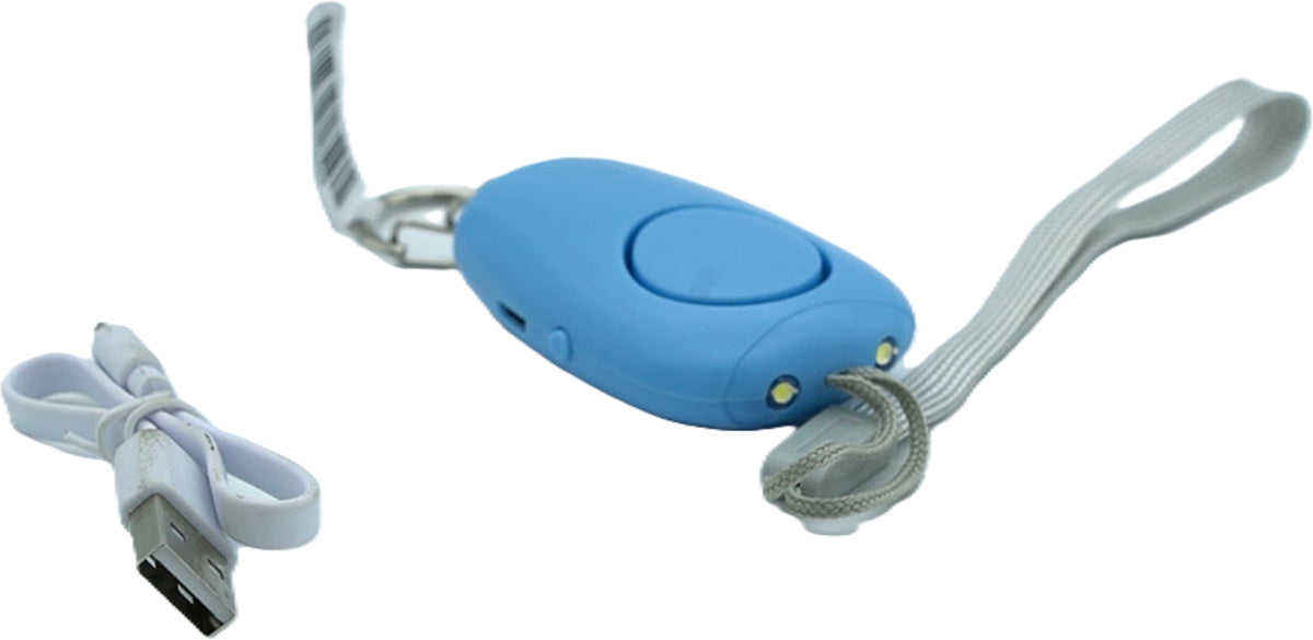 Keychain w/2 Lights & Alarm Trigger & Charge Cord
