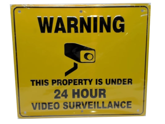 Aluminum Sign 9" x 10" Warning Video Surv. (display)