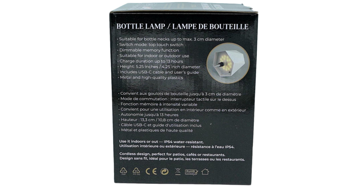 Bottle Lamp LED USB Charging White Style 3 (ENDCAP)(DISPLAY) - Additional View
