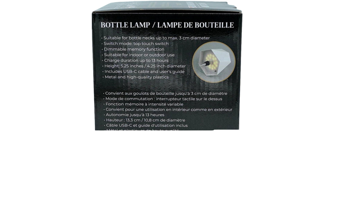 Bottle Lamp LED USB Charging Black Style 1 (ENDCAP)(DISPLAY) - Additional View