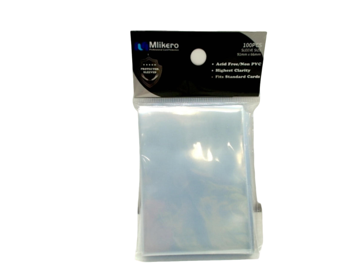 Card Sleeve Clear 100pk.  91mm x 65mm Mlikero