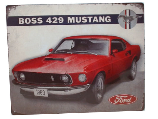 Metal Sign 12" x 15" Boss 429 Mustang