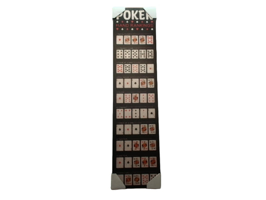 Wooden Poker Sign 32" x 8" Hand Rankings