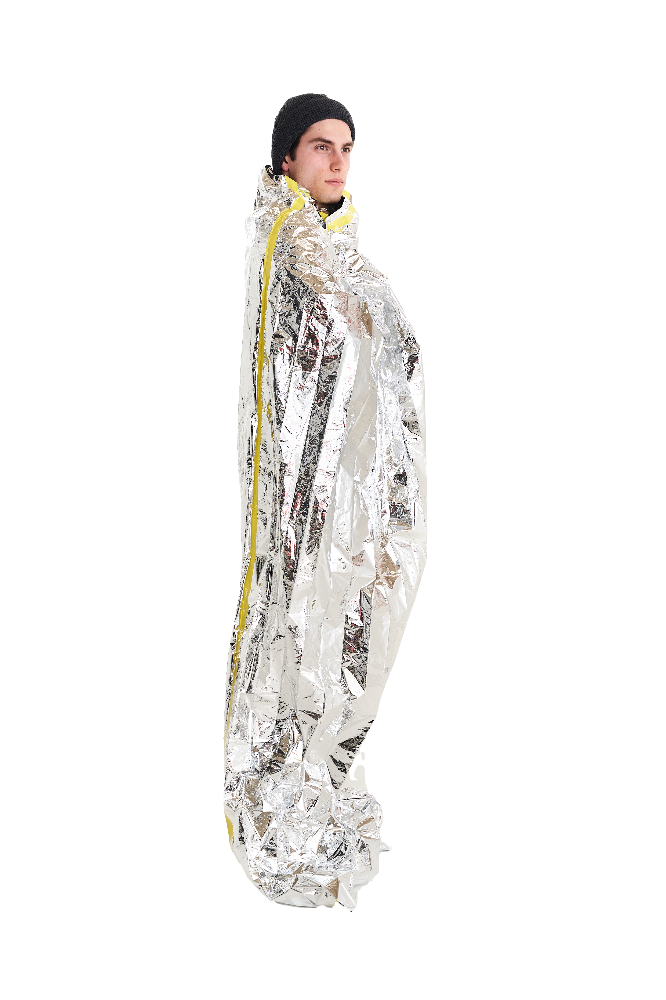 Emergency Bag 84" x 36" Aluminized film W/yellow tape