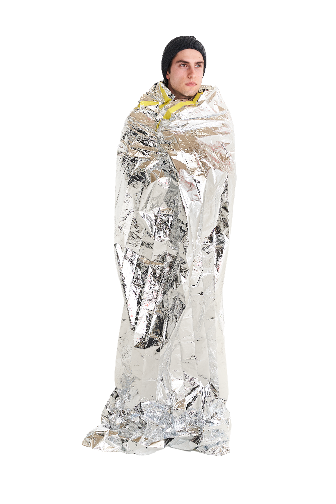 Emergency Bag 84" x 36" Aluminized film W/yellow tape