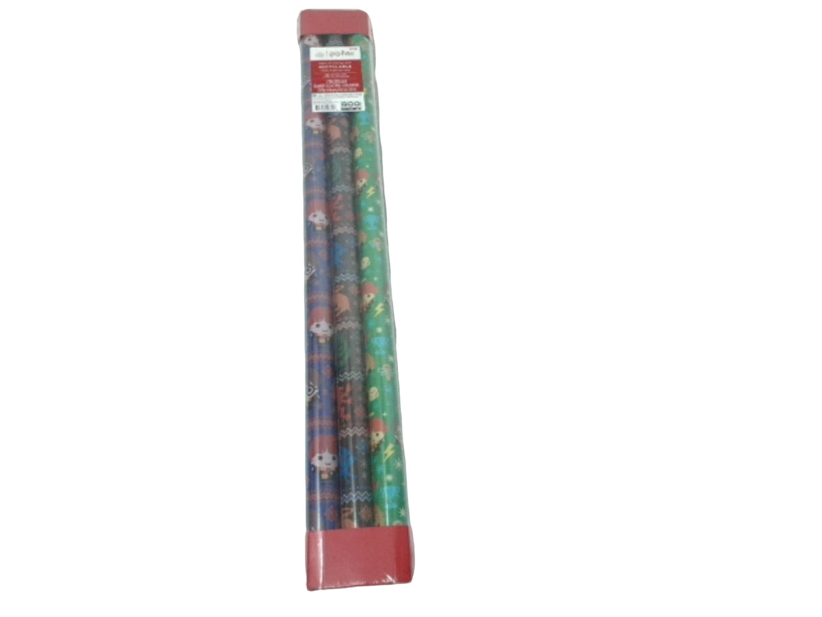 Gift Wrap 3 Rolls 60sq. ft. Harry Potter Assorted (ENDCAP)