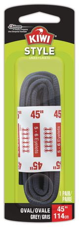 Shoe Lace Oval Grey 45" Kiwi Style - Additional View