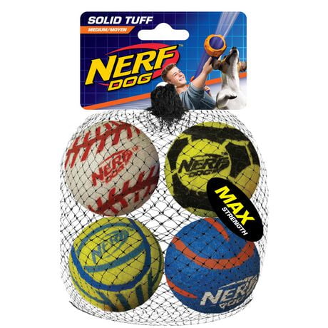 Dog Toy Mega Tuff Balls 4pk. Nerf Dog - Additional View